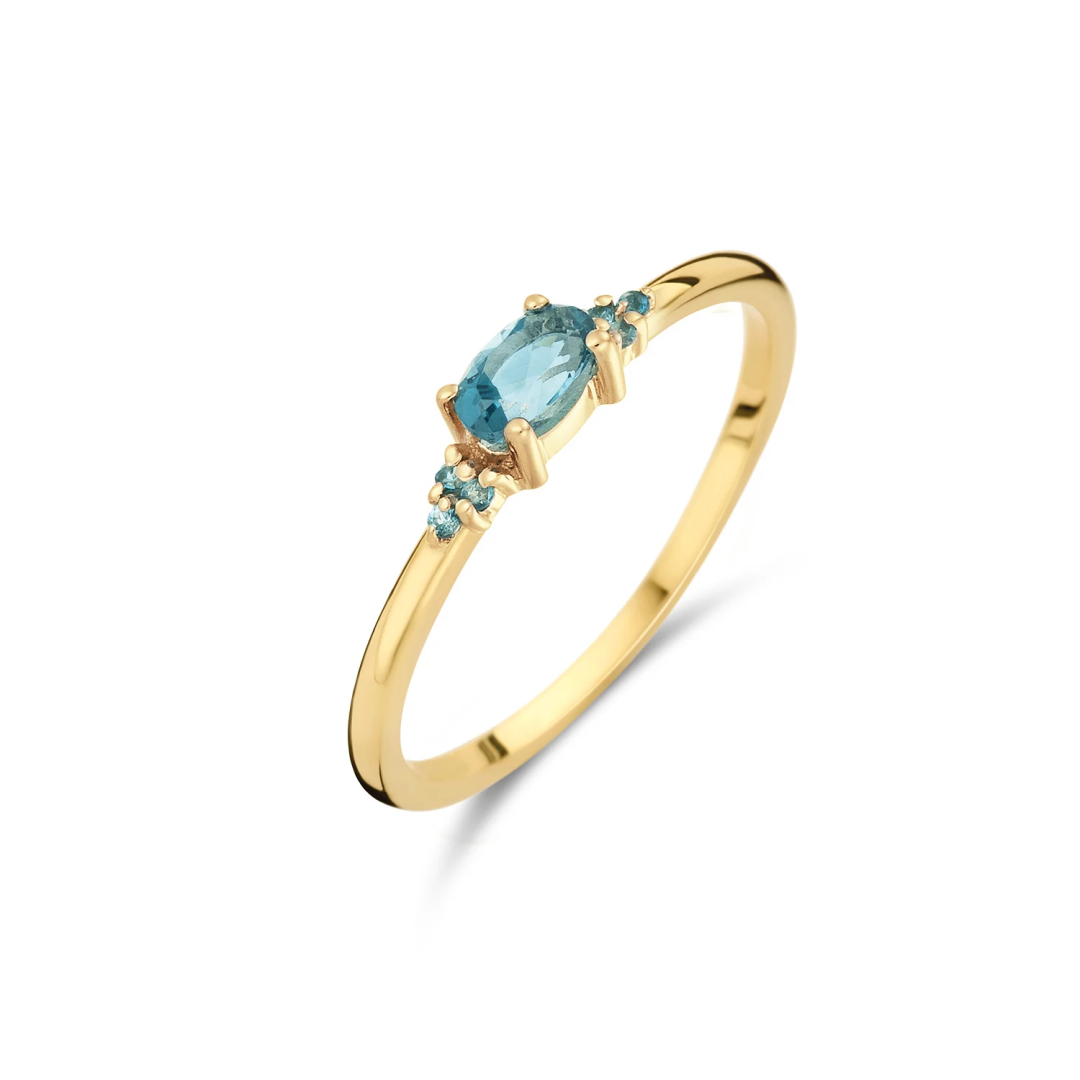 Jackie Gold | Vintage london blue tpaz Ring