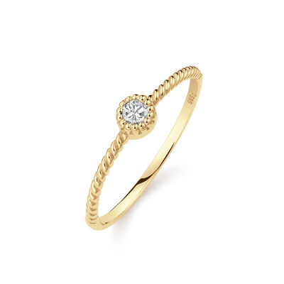 Jackie Grimaldi White Topaz Ring 585