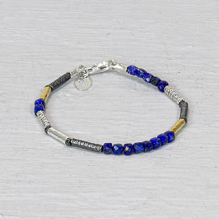 Jeh Jewels | Armband buisjes met Lapis