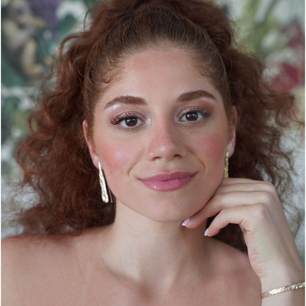 Jeh Jewels | Armband zilveren goldfilled klemarmband hamerslag structuur