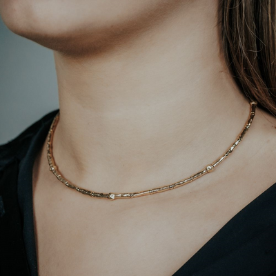 Jeh Jewels | Collier buisjes Goldfilled