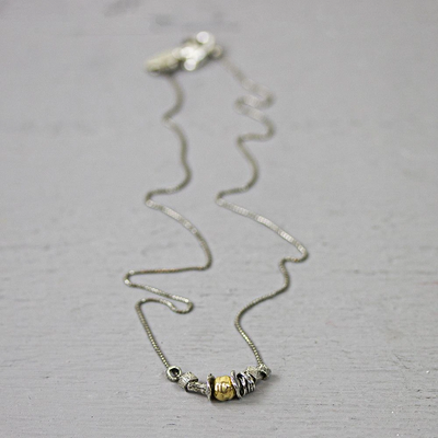 Jeh Jewels | Collier fijn zilver oxy + Goldfilled
