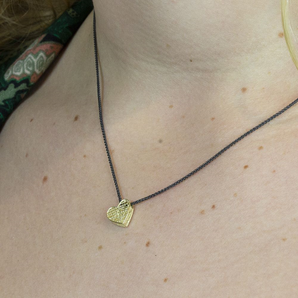 Jeh Jewels | Collier zilv. oxy + hart 3D twee kanten