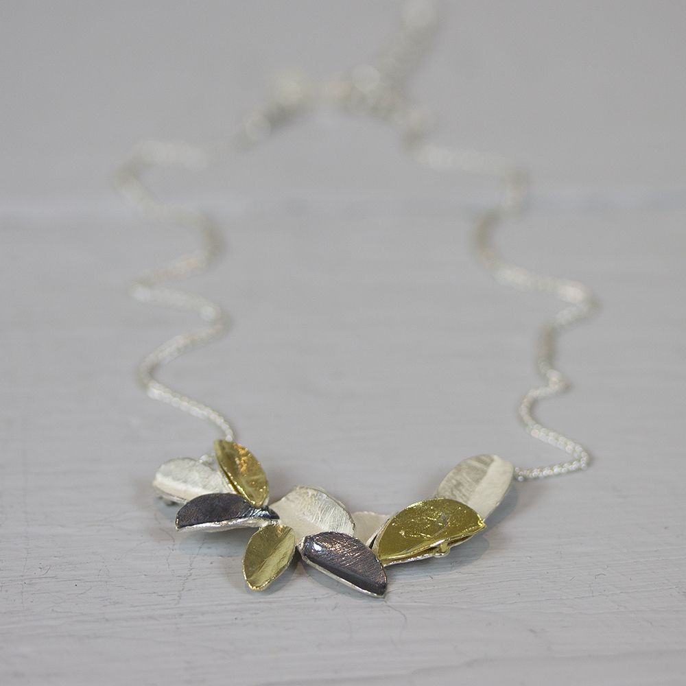 Jeh Jewels | Collier zilver met hanger bladeren