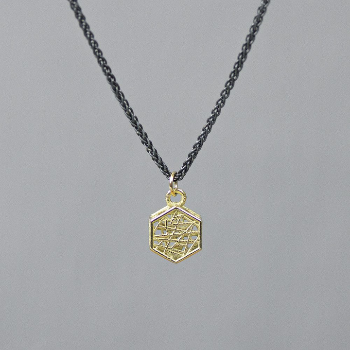 Jeh Jewels | Collier zilver oxy + 3D hanger G14K hexagon