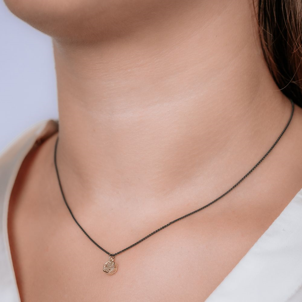 Jeh Jewels | Collier zilver oxy + 3D hanger G14K hexagon