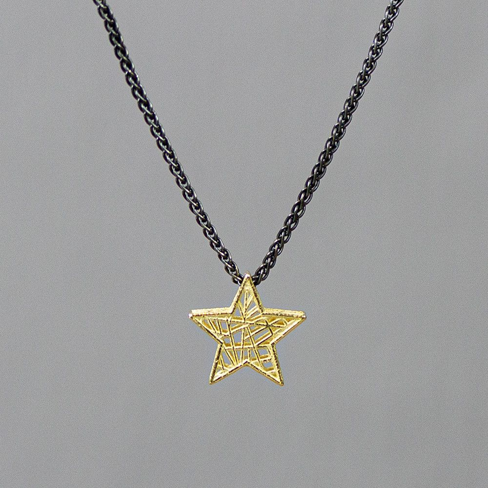 Jeh Jewels | Collier zilver oxy + 3D hanger G14K ster