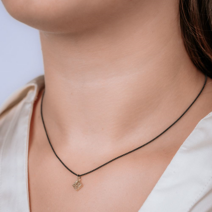 Jeh Jewels | Collier zilver oxy + 3D hanger G14K vierkant