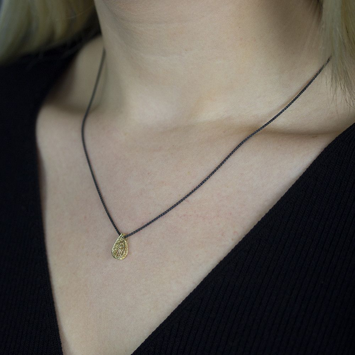 Jeh Jewels | Collier zilver oxy + hanger G14K druppel
