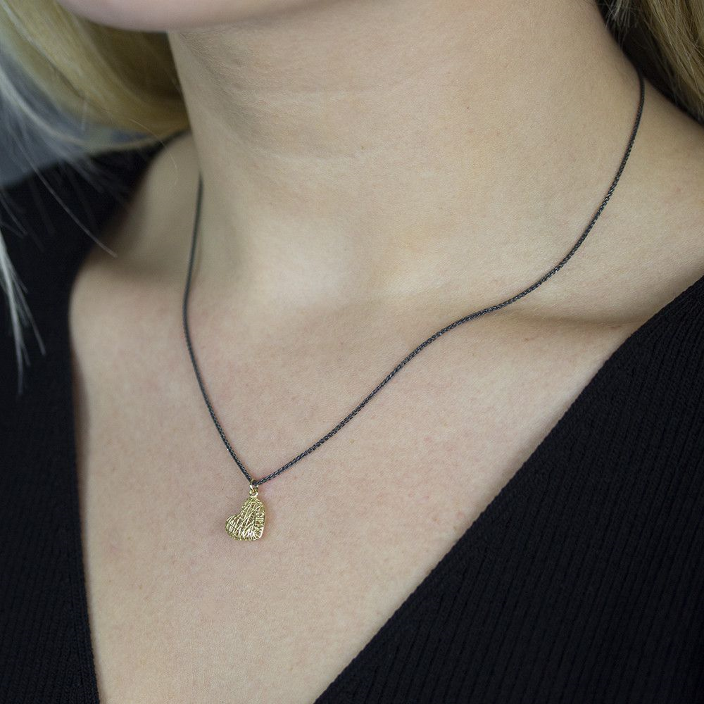 Jeh Jewels | Collier zilver oxy met 14 karaat hart klein hanger