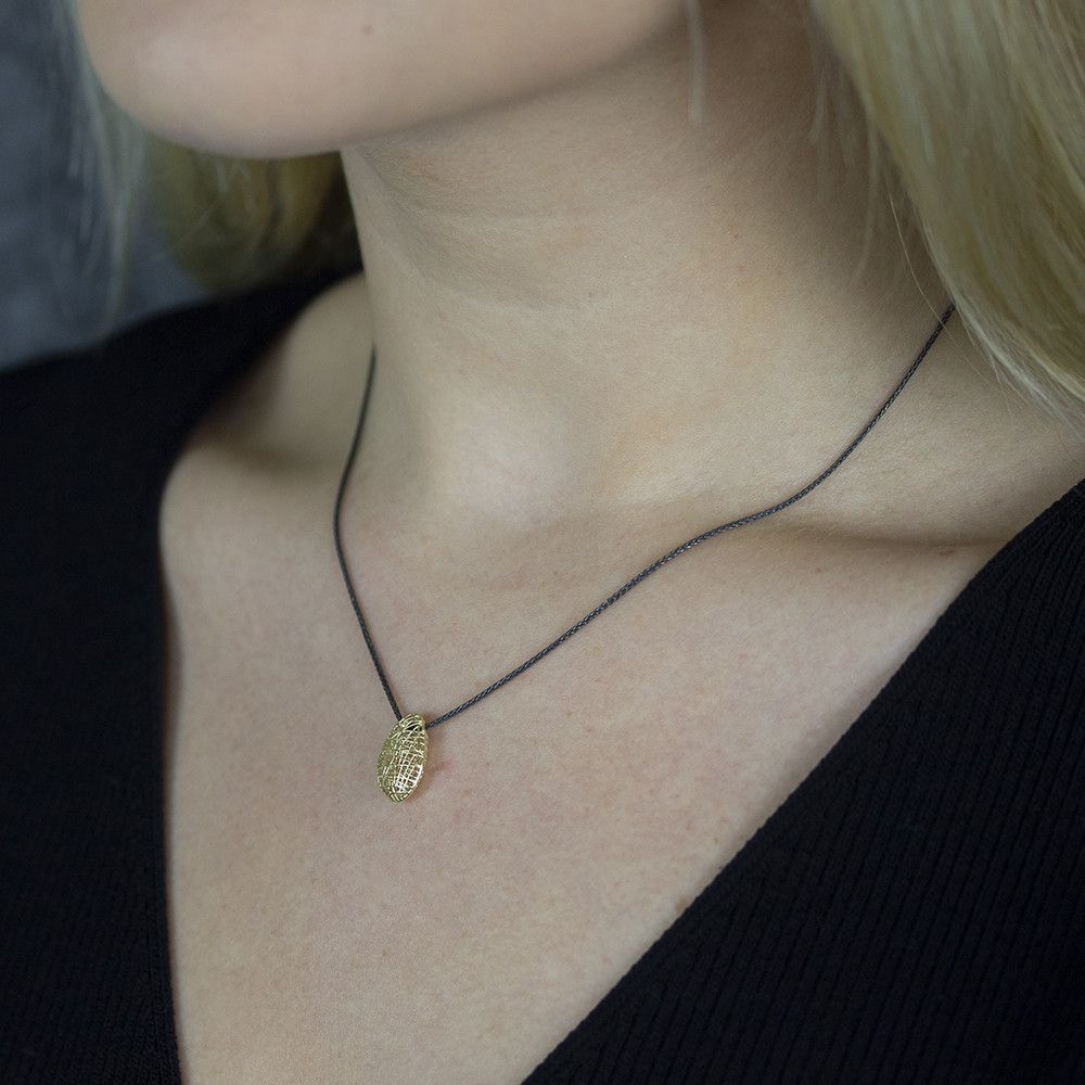 Jeh Jewels | Collier zilver oxy + organische hanger van 14 karaat goud