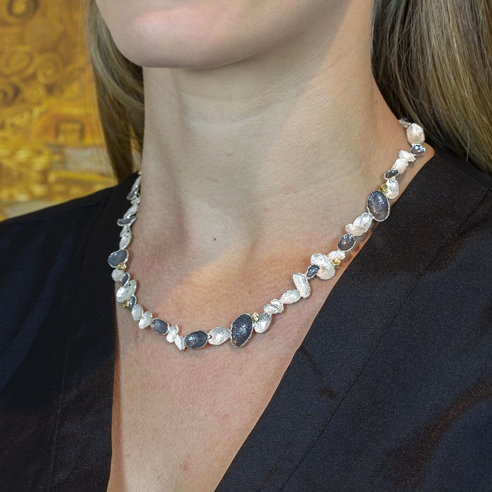 Jeh Jewels | Collier zilver + zilver verguld vleugels