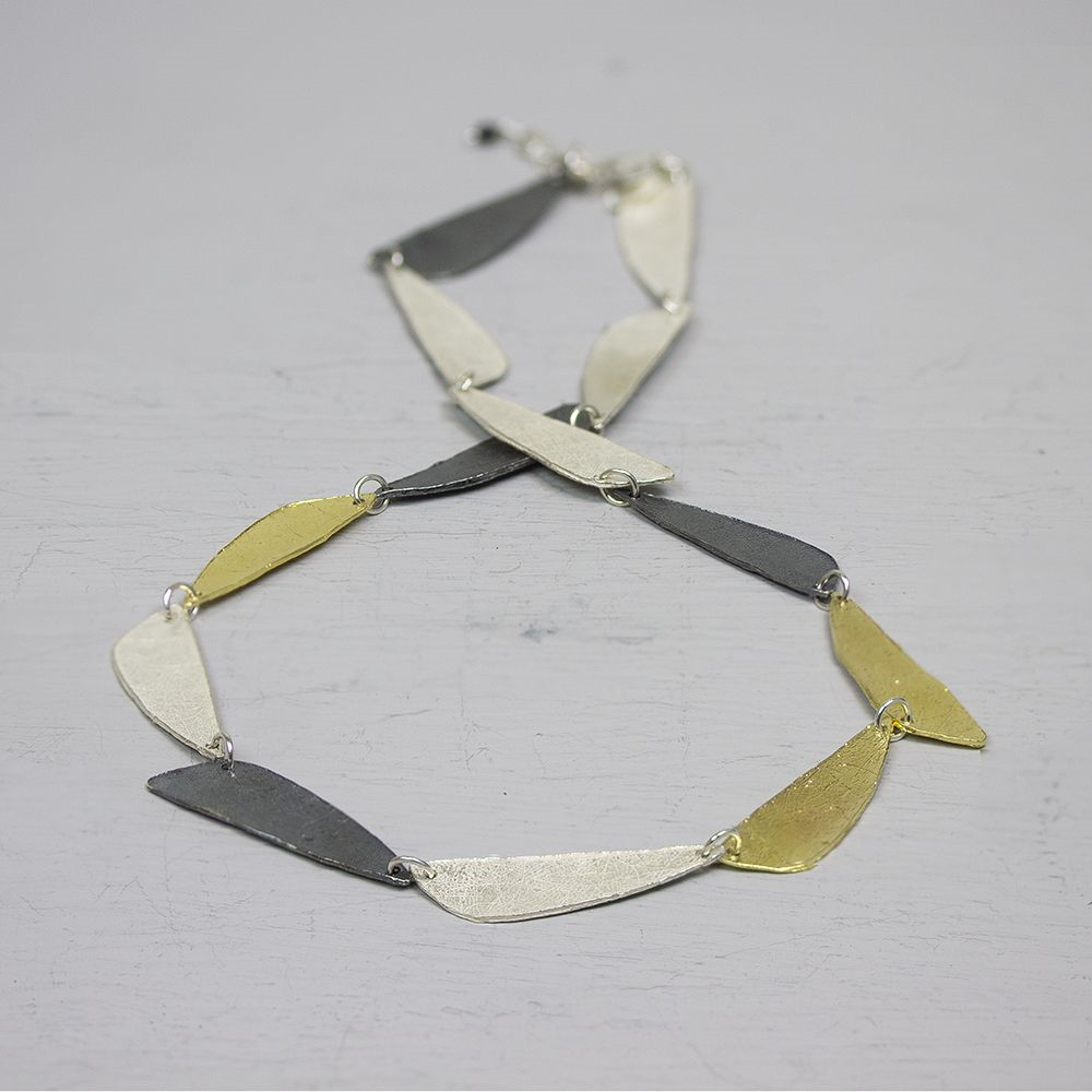 Jeh Jewels | Collier zilver/oxy/verguld krans