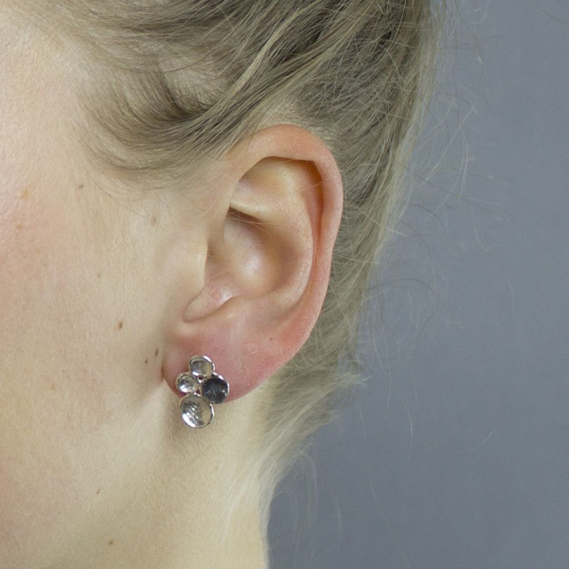 Jeh Jewels | Oorbel zilver oxy + wit