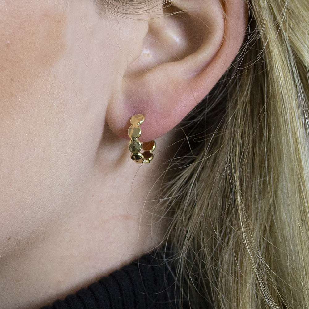 Jeh Jewels | Oorsteker goldfilled bubbles