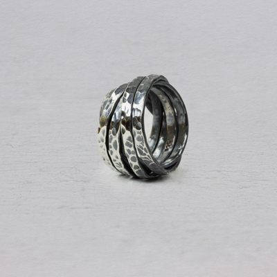 Jeh Jewels | Ring gewikkeld zilver oxy