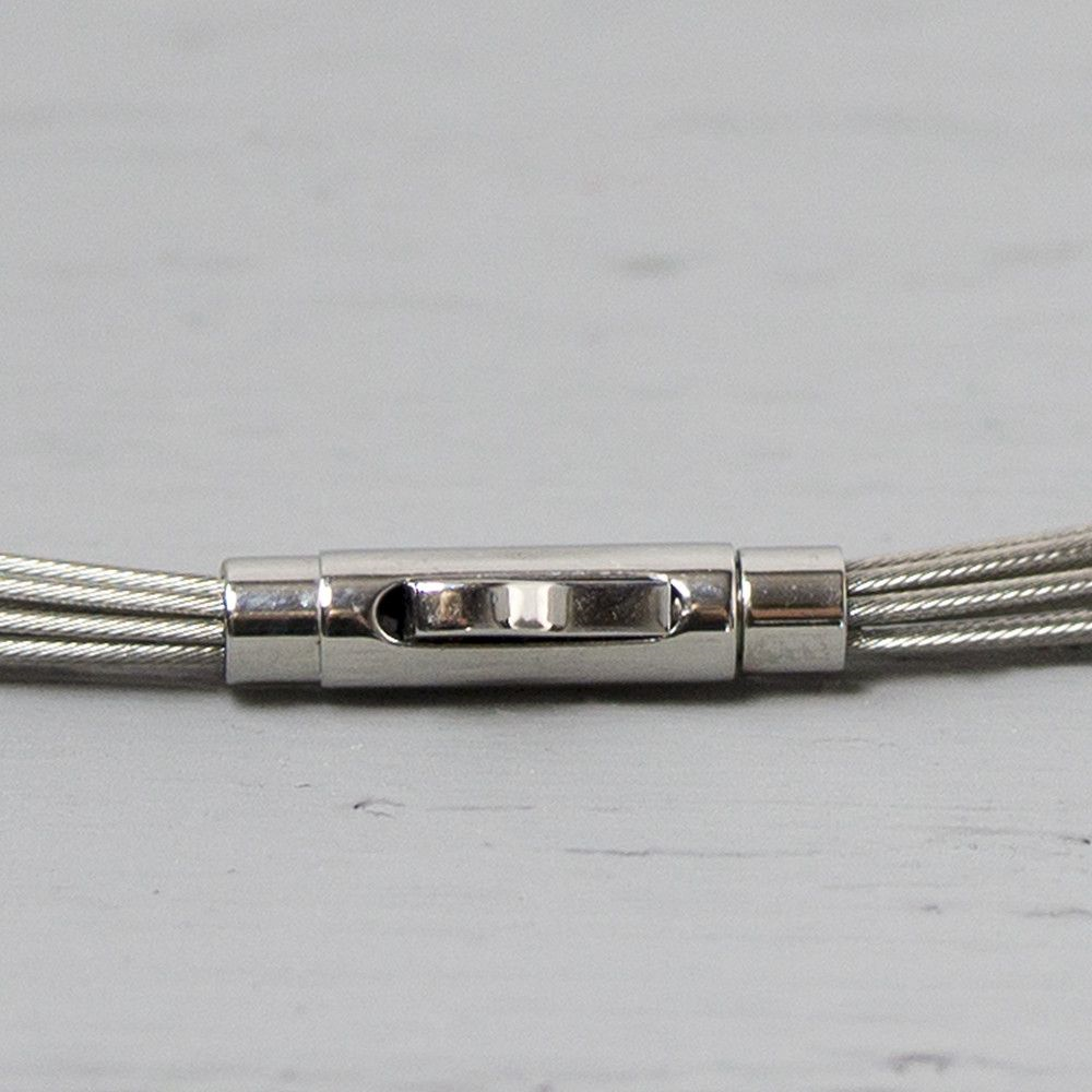 Jeh Jewels | Spang collier edelstaal met crocodile clasp