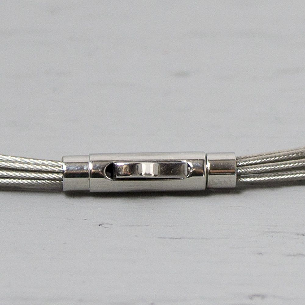 Jeh Jewels | Spang collier edelstaal met crocodile clasp