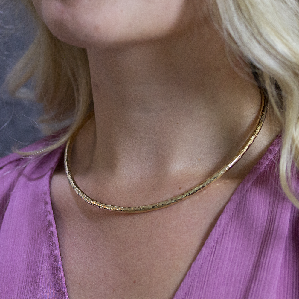 Jeh Jewels | Spang massief goldfilled hamerslag dik