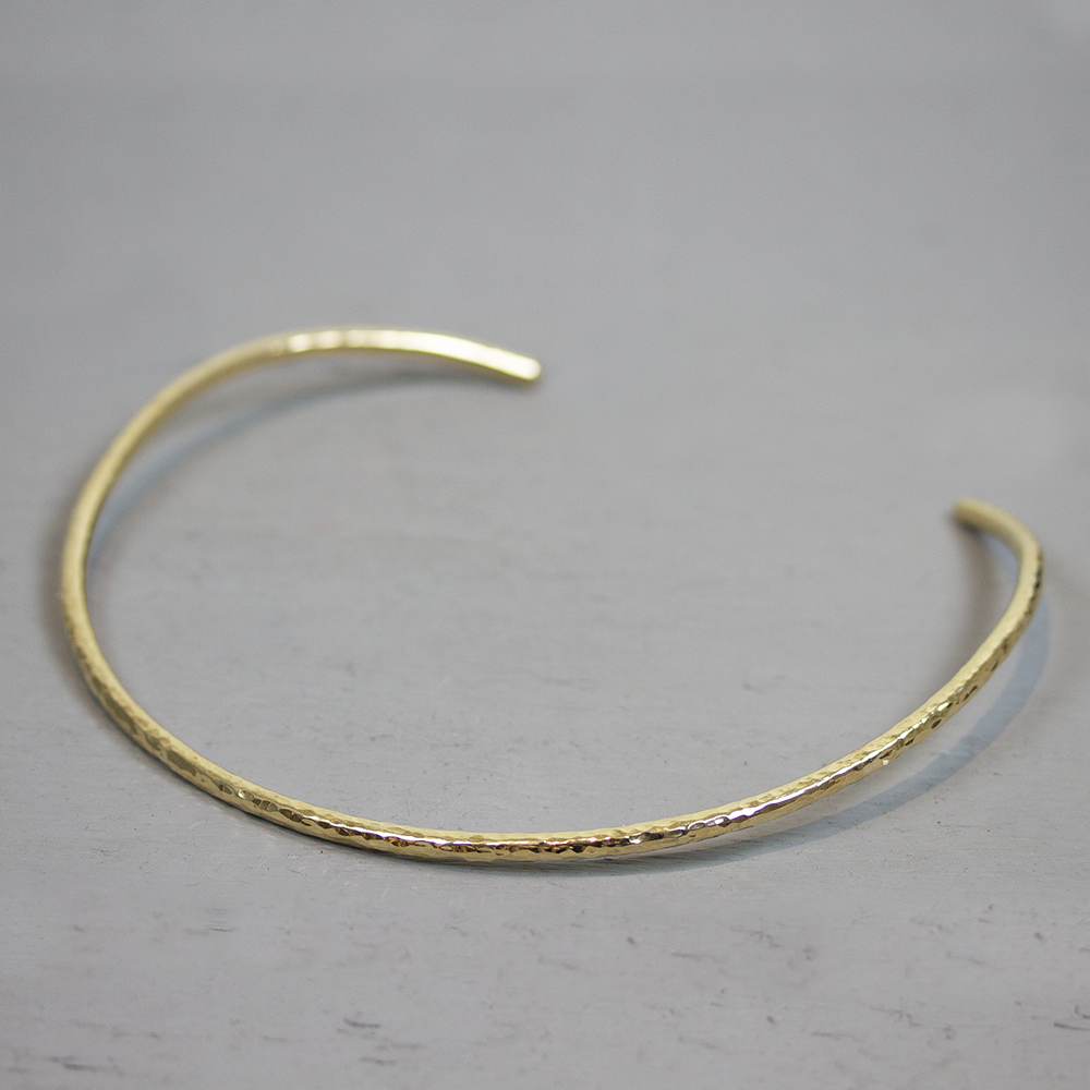 Jeh Jewels | Spang massief goldfilled hamerslag dik