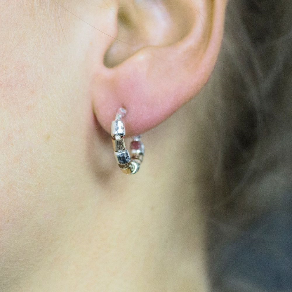 Jeh Jewels | Zilver oxy rechthoek oorsteker