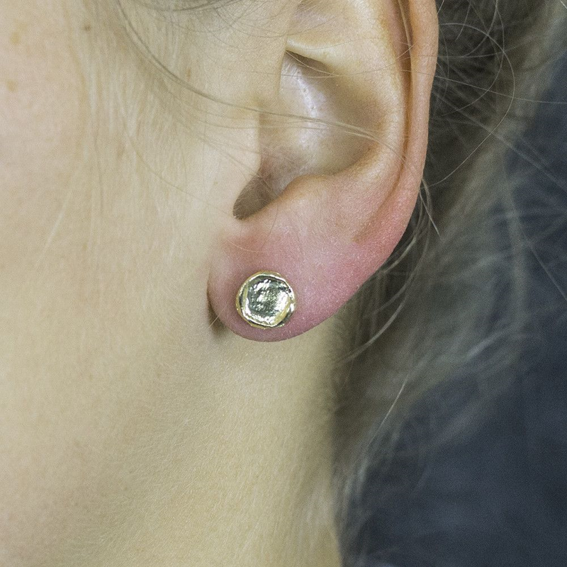 Jeh Jewels | Zilver verguld rond oorstekers
