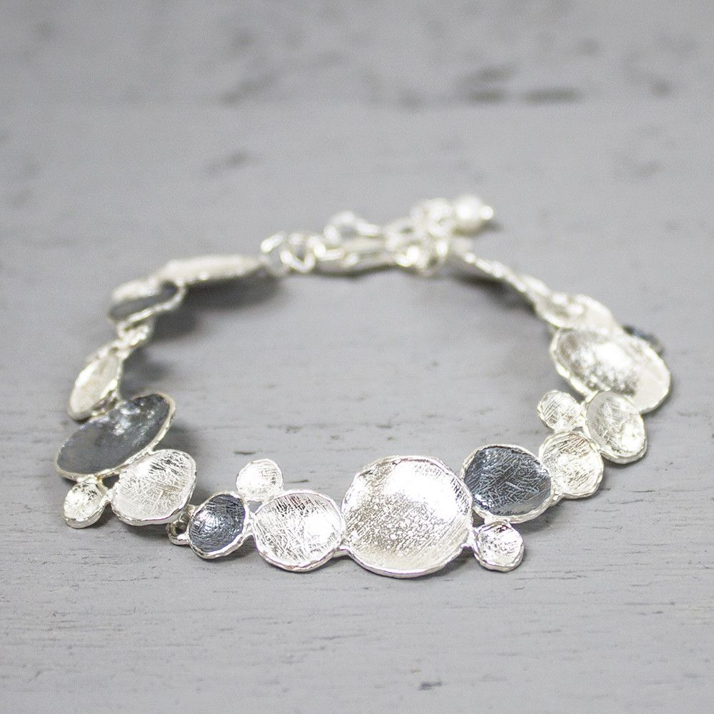 Jeh Jewels | Zilveren armband met ronde vormen en geoxideerde delen