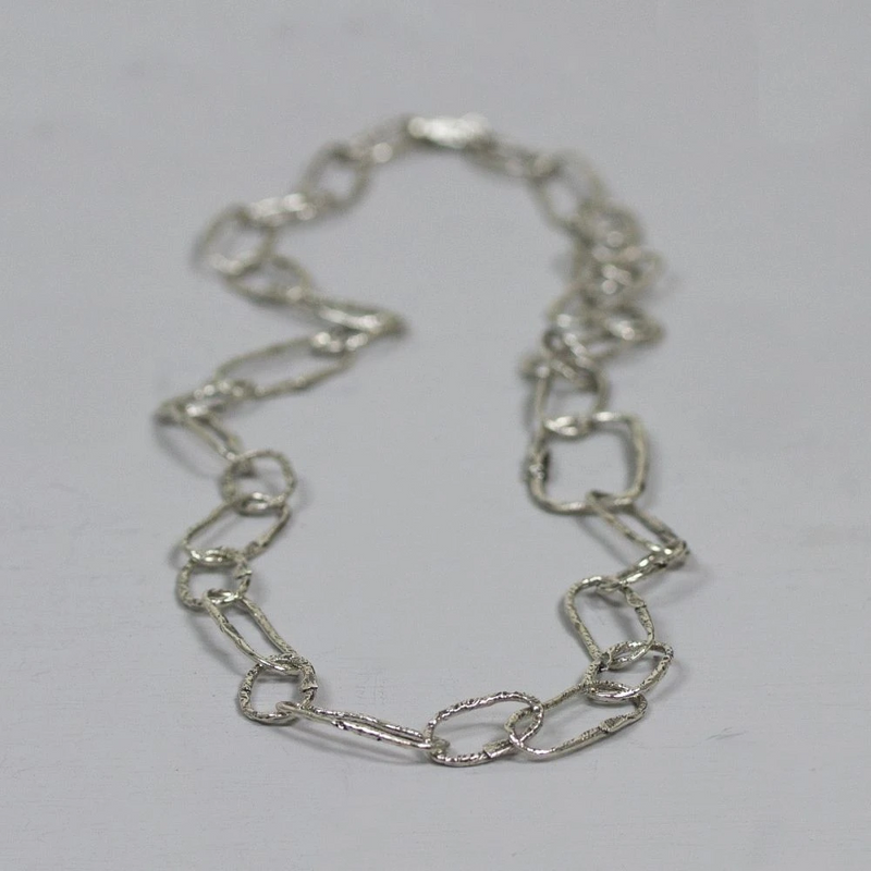 Jeh Jewels | Zilveren collier met geoxideerde schakels