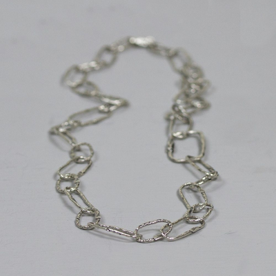 Jeh Jewels | Zilveren collier met geoxideerde schakels