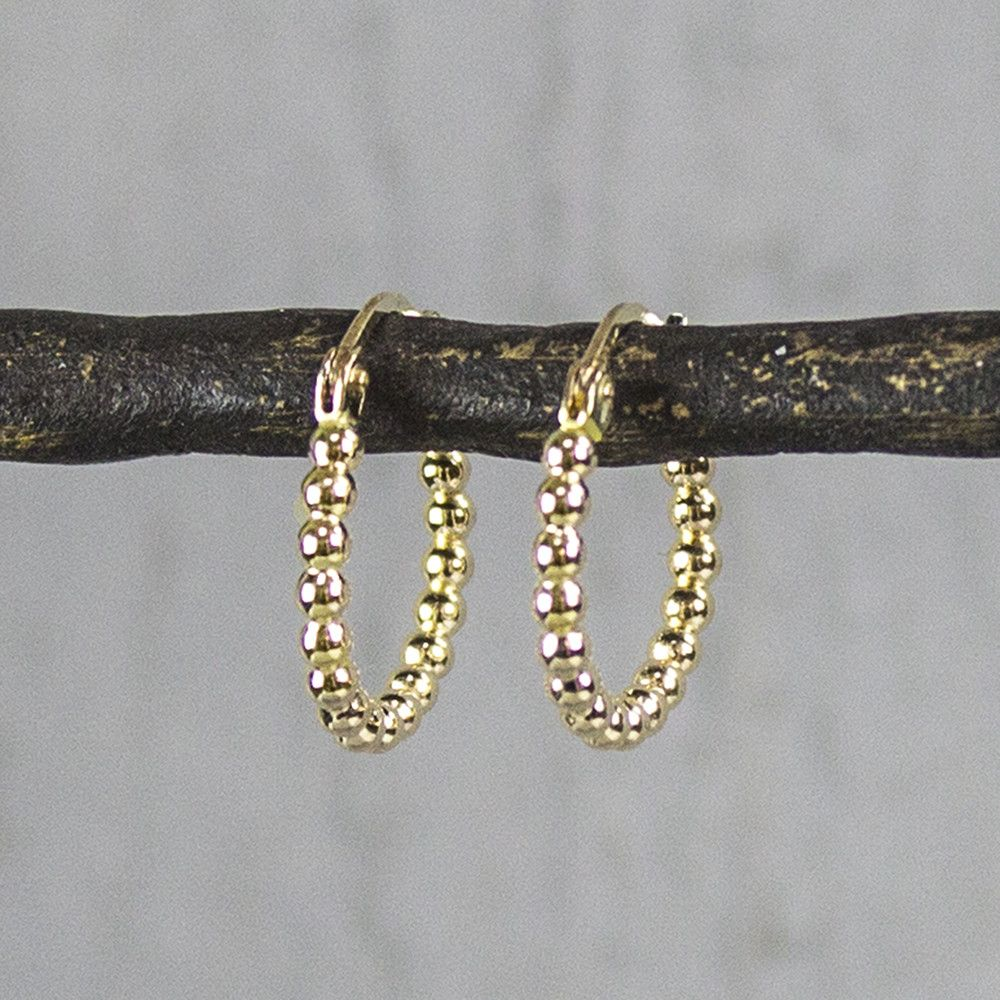 Jeh Jewels | Zilveren goldfilled creool met bolletjes