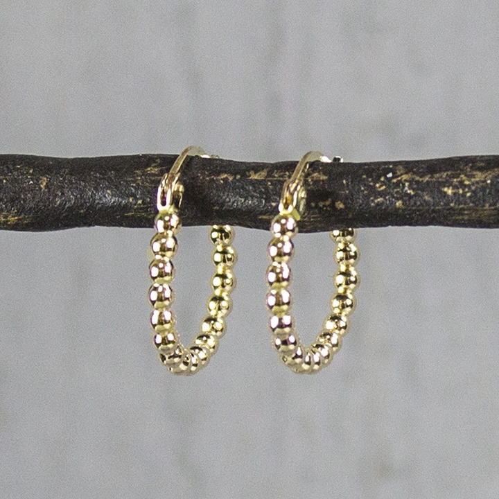 Jeh Jewels | Zilveren goldfilled creool met bolletjes