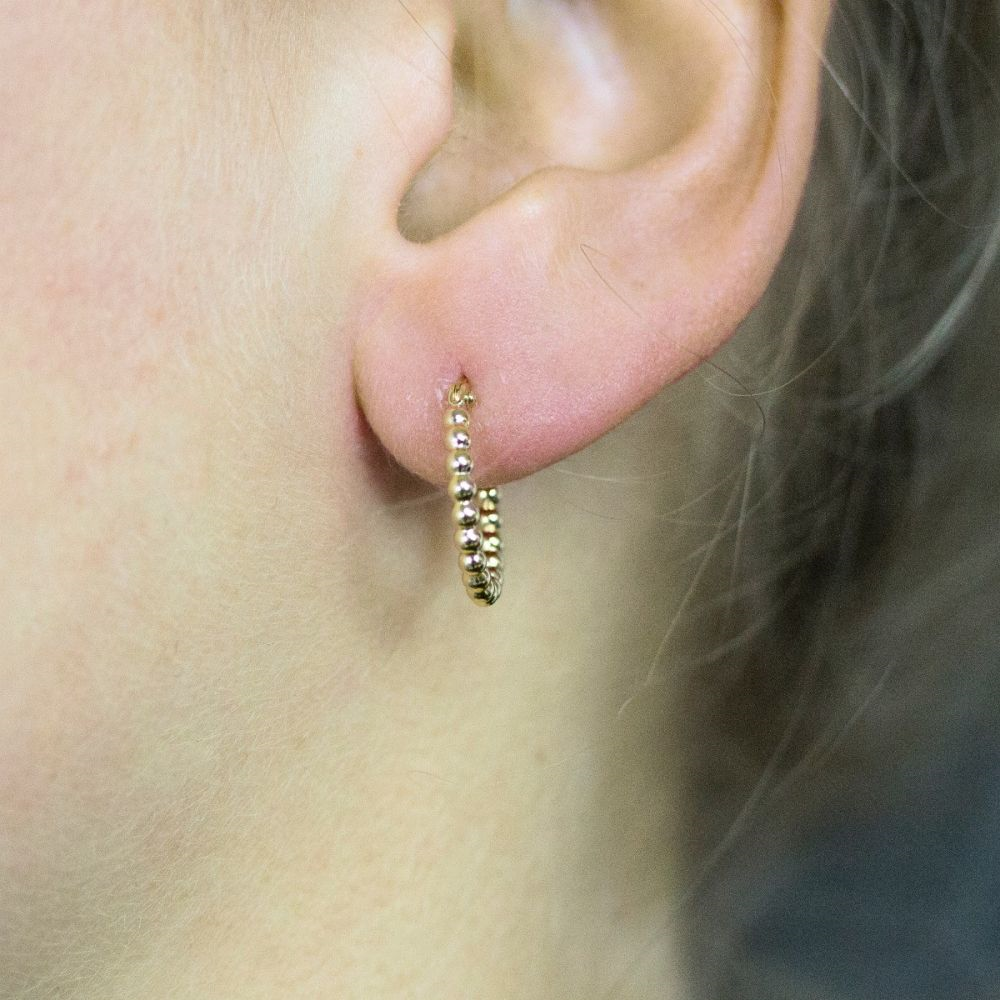 Jeh Jewels | Zilveren goldfilled creool met bolletjes