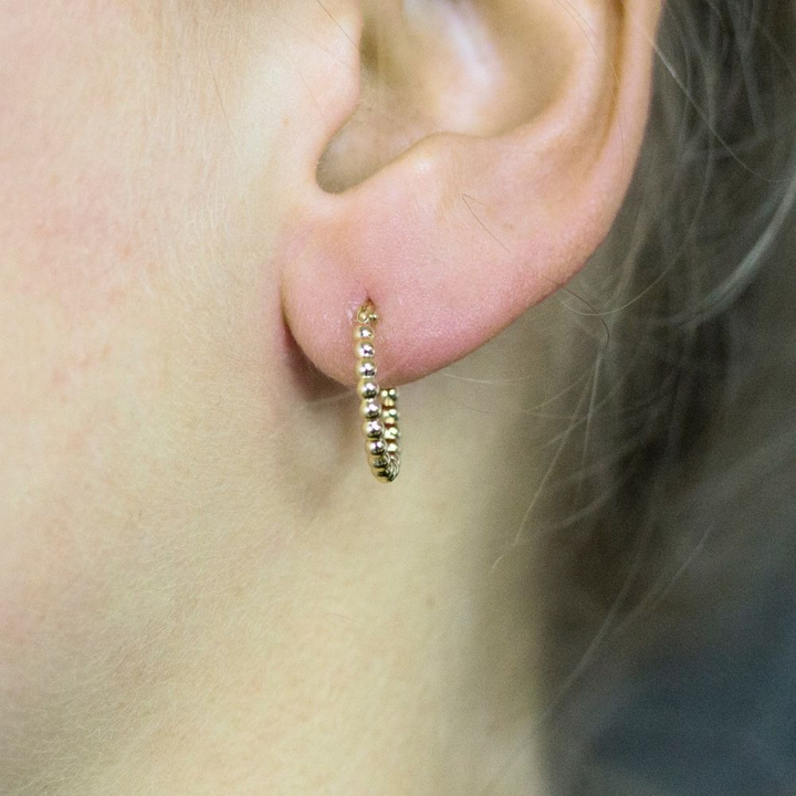 Jeh Jewels | Zilveren goldfilled creool met bolletjes