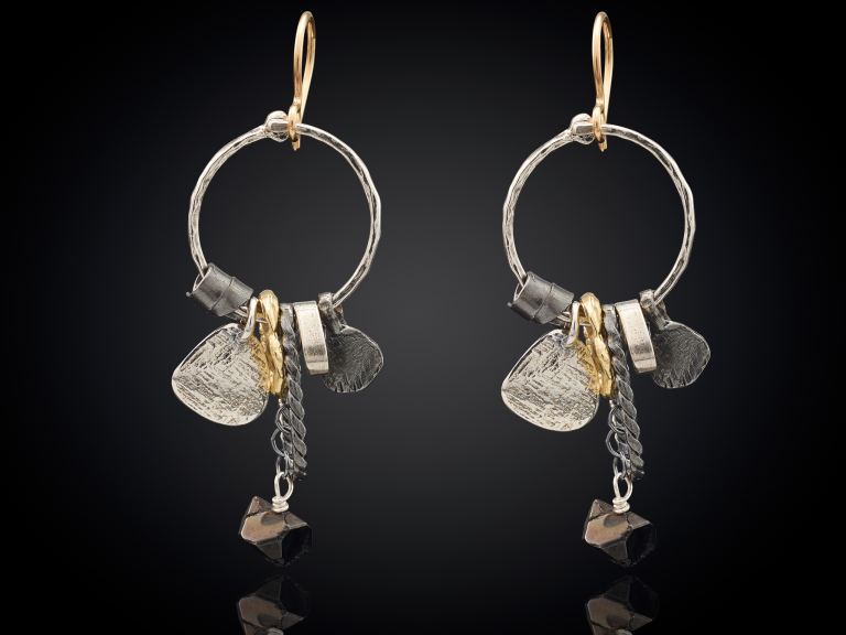 Jeh Jewels | Zilveren goldfilled oorhangers losse hangertjes aan ronde draad