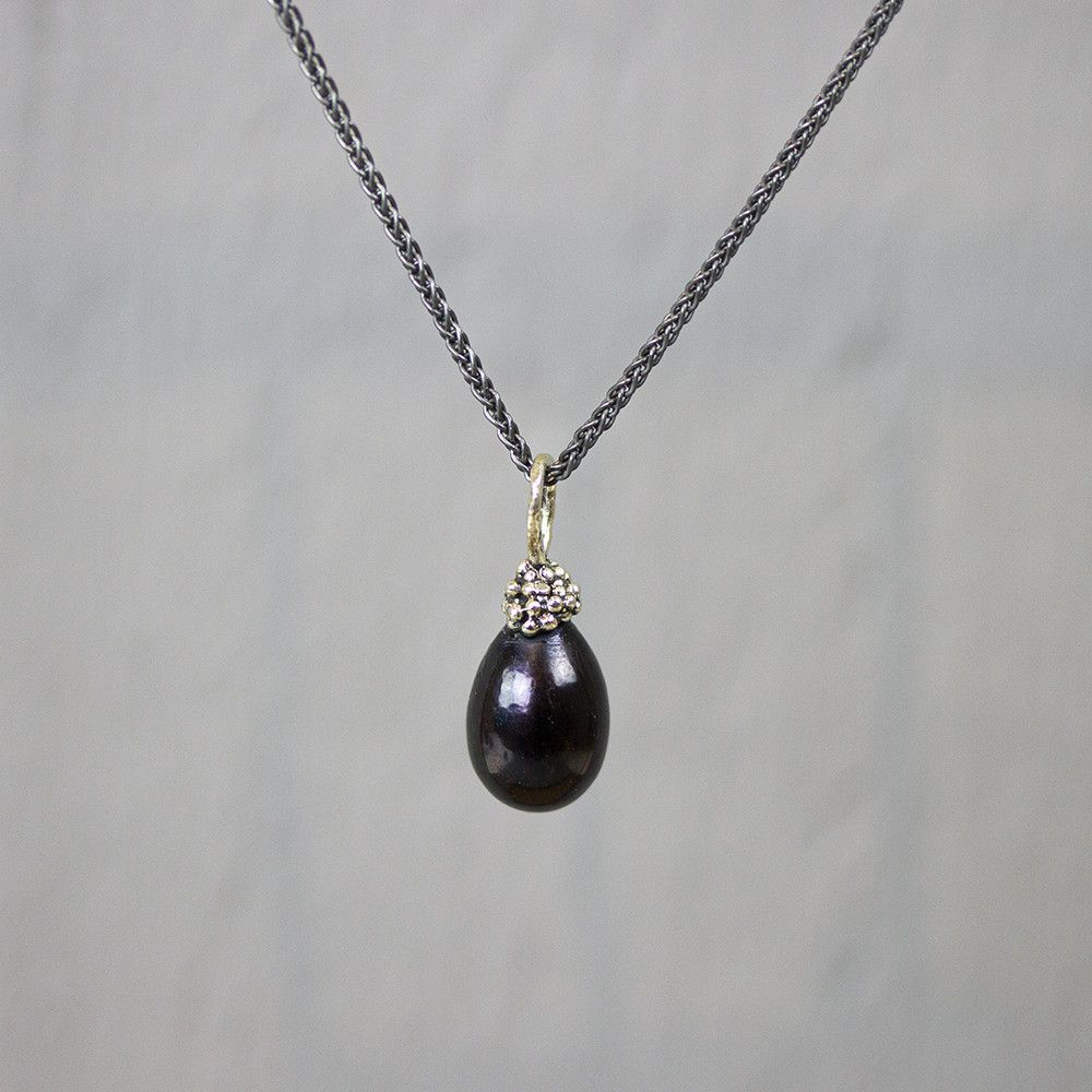 Jeh Jewels | Zilveren hanger met grijze zoetwaterparel