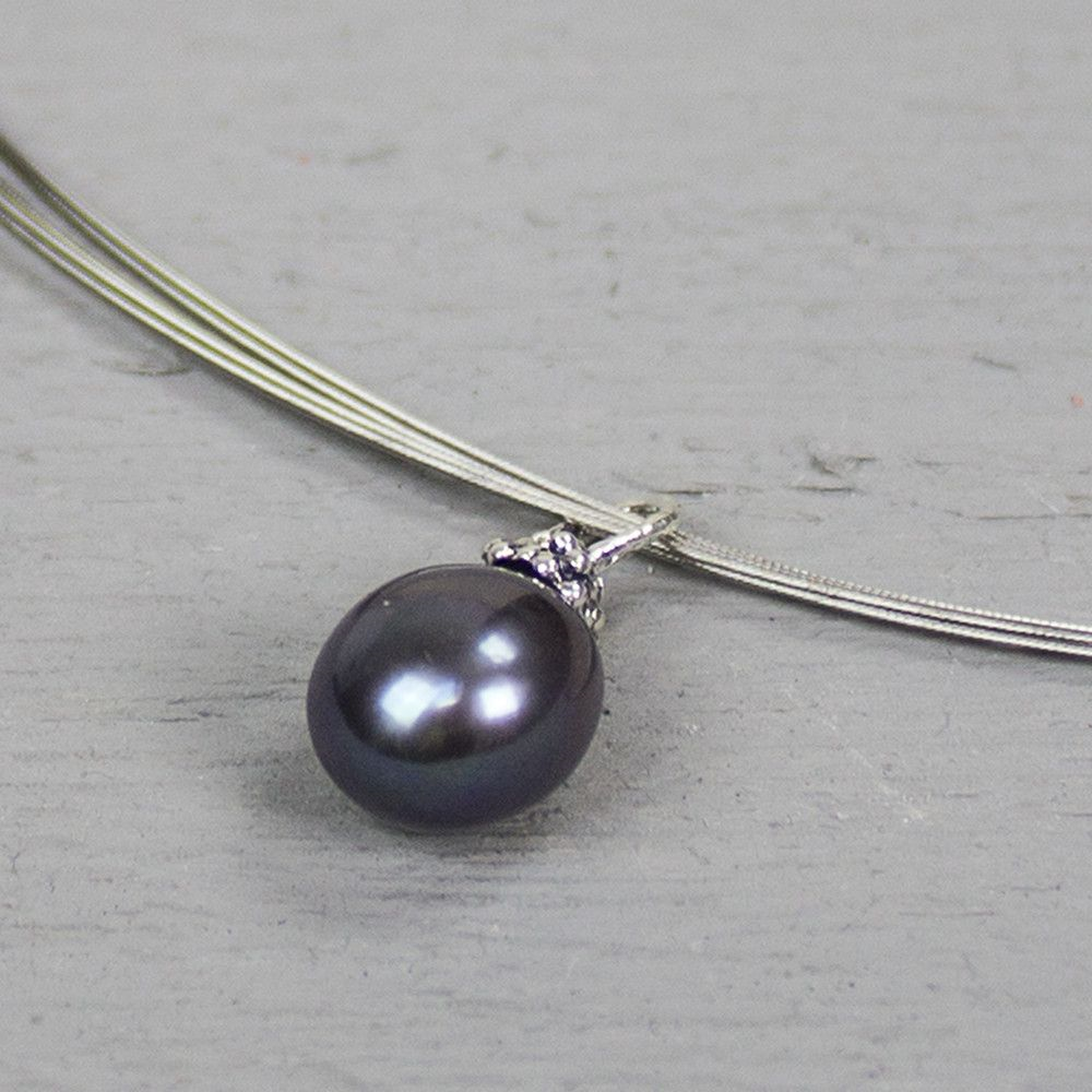 Jeh Jewels | Zilveren hanger met grijze zoetwaterparel