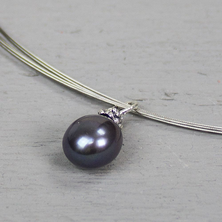 Jeh Jewels | Zilveren hanger met grijze zoetwaterparel