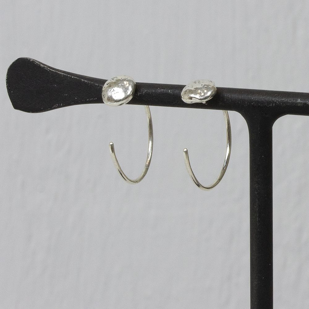 Jeh Jewels | Zilveren oorhaak zilver met ronde knop