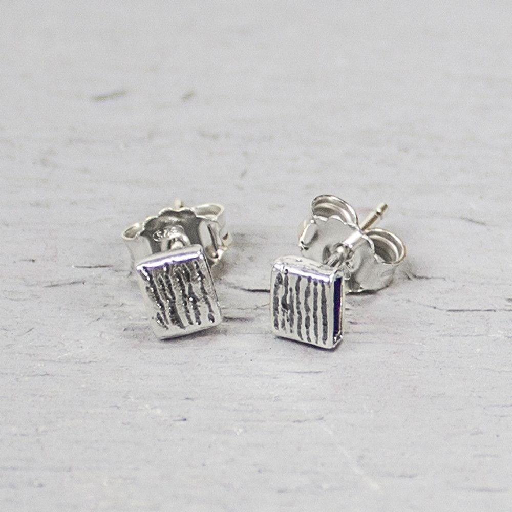 Jeh Jewels | Zilveren oxy vierkant oorstekers