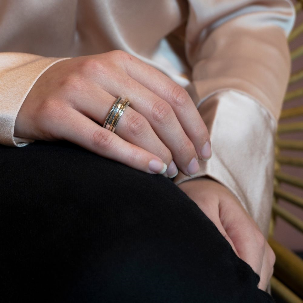 Jeh Jewels | Zilveren ring deels goldfilled