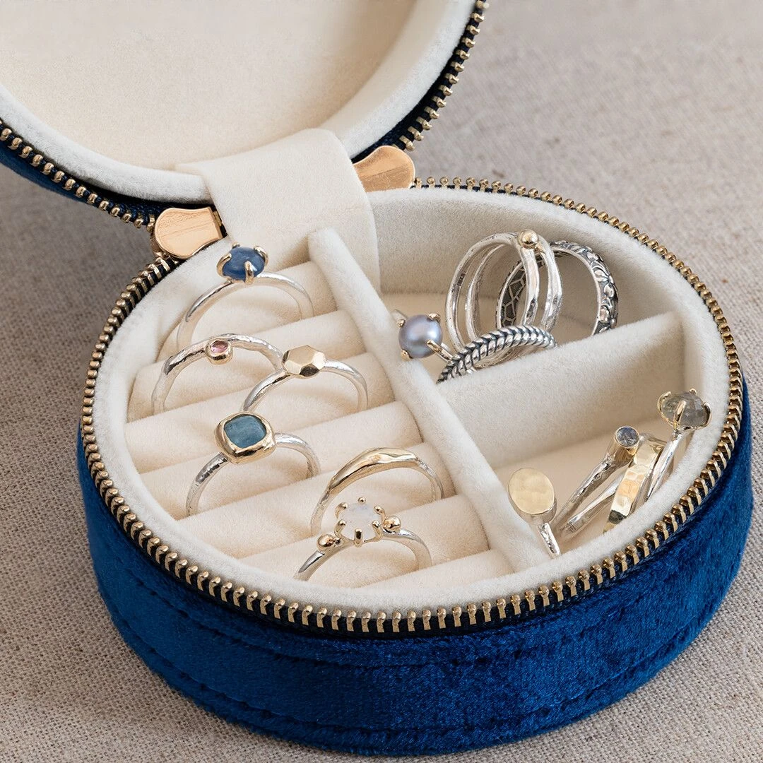 Jeh Jewels | Ring zilver + 9 karaat vierkantje + Aquamarijn