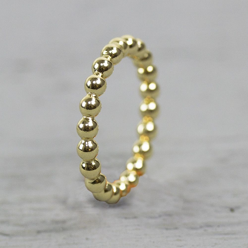 Jéh Jewels | Zilveren ring met goldfilled bolletjes