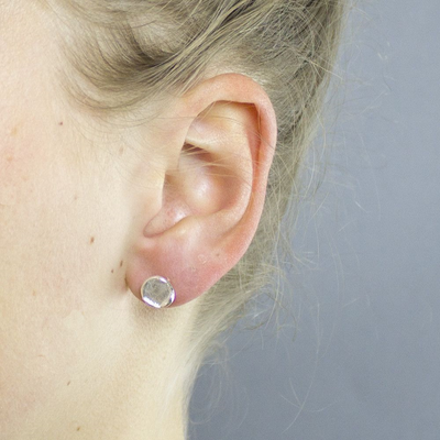 Jeh Jewels | Zilveren ronde shiny oorstekers