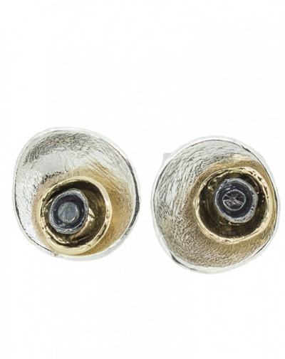 Jeh Jewels | Zilveren verguld oorstekers met oxy