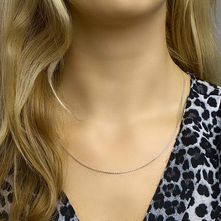 Kasius | Zilver gerhodineerd geslepen anker collier