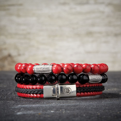 Rebel & Rose | Dual Twisted Black-Red