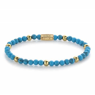 Rebel & Rose | Turquoise Delight - 18 ct yellow gold plated