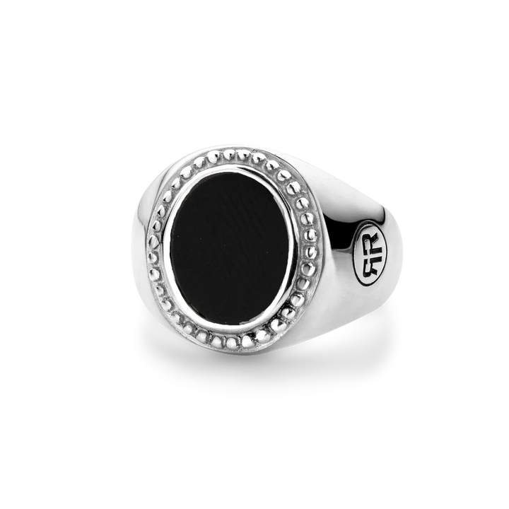 Ring Women Oval Onyx 56 (Ø 18) - 9 gr. 925