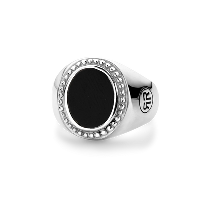 Ring Women Oval Onyx 56 (Ø 18) - 9 gr. 925