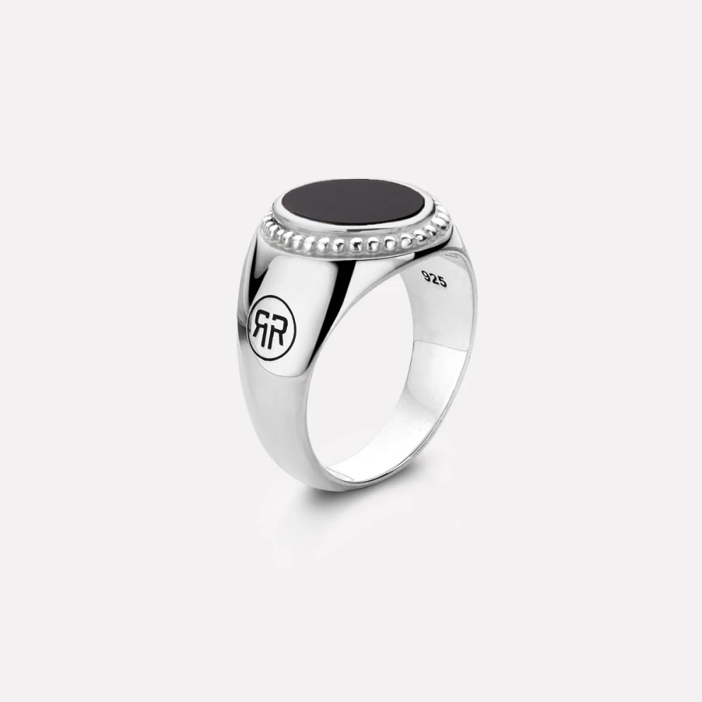 Ring Women Oval Onyx 56 (Ø 18) - 9 gr. 925